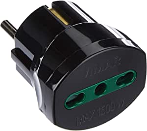 Vimar RI.00301N Adattatore elettrico tedesco/francese con protezione SICURY