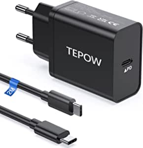 25W Caricatore USB C Rapido Caricabatterie per Samsung Tepow