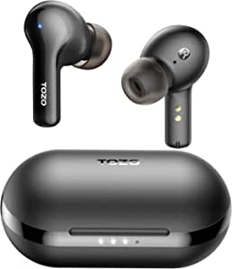 TOZO A2 Mini Wireless Auricolari Bluetooth 5.3 In Ear Cuffie Leggere Microfono Incorporato, IPX5 Impermeabile, Suono Premium Auricolare Con Connessione A Lunga Distanza,Nero