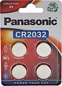 Panasonic Cr2032 Batteria Al Litio A Bottone 3 V, Multicolore, Confezione da 4