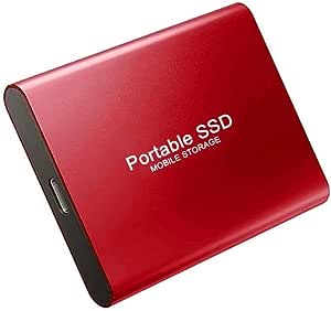 HAYCHE Disco rigido esterno da 2 TB Type-C USB 3.0 HDD per PC, Mac, portatile (rosso-2TB)
