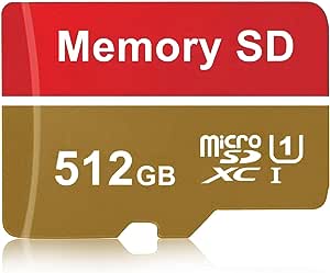 icypie Scheda SD 512GB Fast Speed SD Card Waterproof Schede SD Durable Memory Card Metallic Memoria SD Mostly Used for Camera/Monitor/Car Recorder Data Logging(512gb)
