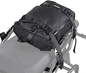 Rhinowalk Borsa multifunzionale per moto, borsa da sella per moto, borsa per portapacchi, 10 l, colore nero