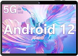 SGIN Tablet, 10.1 Pollici Android 12 Tablet con Quad-Core Processore, Tablets with 2GB RAM 64GB ROM(TF 512GB), IPS FHD Touch Screen, 2MP + 5MP Camera, Bluetooth 4.2, 5G/2.4G WiFi, GPS, 5000mAh, Type-C