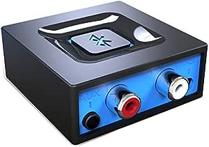 Esinkin Audio Bluetooth Wireless, Adattatore, può funzionare con PC/Mac/Smartphone/Tablet/Ricevitore AV, Uscite 3.5 mm e RCA alle Casse Altoparlanti, ‎Pulsante One-Push(accensione/spegnimento)