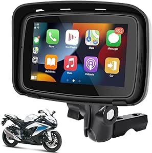 Schermo Portatile Moto Carplay Wireless Android Auto Touchscreen Hikity