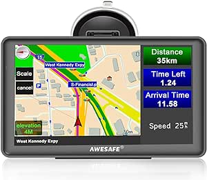 AWESAFE Navigatore Satellitare Auto e Camion 7 Pollici