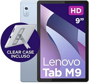 Lenovo Tab M9, Display 9" HD - (Processore MediaTek Helio G80, RAM 3GB, Memoria 32GB, Tablet Android 12, WiFi) - Frost Blue, Caricabatterie incluso, Esclusiva Amazon