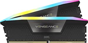 Corsair VENGEANCE RGB DDR5 32GB (2x16GB) 6000MHz C30 Memoria per Desktop Ottimizzata per AMD (Compatibile con AMD EXPO) Grigio Freddo