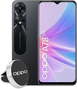 OPPO A78 5G Smartphone AI Doppia fotocamera 50+2MP, display 6.56” LCD HD+, batteria 5000mAh, RAM 8 GB + ROM 128 GB, Android 12 + supporto auto, [Versione Italiana], Glowing Black