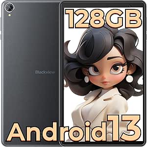 Android 13 Tablet 8 Pollici,Blackview Tab 50 WiFi Tablet 128GB +8GB(TF 2TB),Tablet WiFi 6,Widevine L1,Quad-Core,1280*800,5580mAh,Dual Fotocamera,Tablet PC/Type-C/3.5mm Headphone Jack