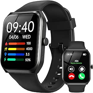 Smartwatch Uomo - 1.91" Orologio Smart Watch con Bluetooth Chiamate, 112+ Modalità Sportiva, IP68 Impermeabile, Monitoraggio Sonno/Cardiofrequenzimetro/Pedometro, Gaming, per Android/IOS