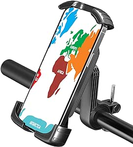Supporto per cellulare per bicicletta, moto, facile installazione, universale, girevole a 360°, per iPhone 14, 13 Pro Max Mini, Samsung, smartphone da 4,7" a 7,0"