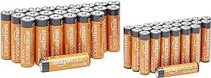 Amazon Basics Confezione da 48 batterie ad alte prestazioni, 48 unità, Set: 24 AA + 24 AAA