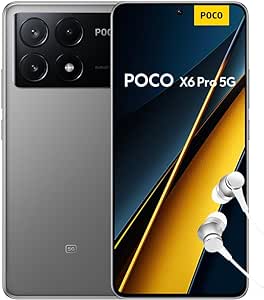 POCO X6 Pro - Smartphone 12+512GB, Schermo Amoled 6.67 120HZ 1.5K, Snapdragon 7s Gen 2, Tripla fotocamera fino a 64 MP Con OIS, 5100mAh, Grigio Chiaro (Versione IT)