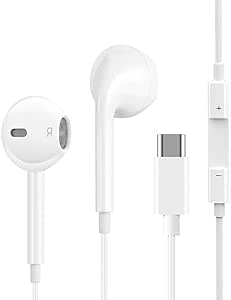 Cuffie USB C,Hi-Fi Stereo Auricolari USB C con filo,Auricolari Type C In Ear Con Microfono,Auricolari USB C per Samsung S23 Ultra A53/A54 S22/S21/S20,Huawei P30 pro/P40,Google Pixel 7 6A,OnePlus 11/10