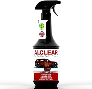 ALCLEAR 721LP cura degli interni dell'auto per la pelle liscia, perfetto anche per i divani in pelle, detergente da 1.000 ml, applicazione con panno in microfibra