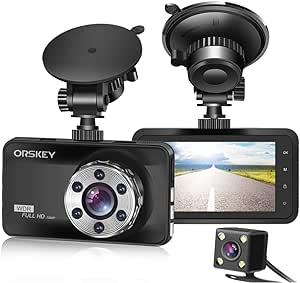 ORSKEY Dash Cam Telecamera per Auto 1080P Full ORSKEY CameraCore
