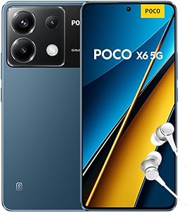 POCO X6 5G -Smartphone 12+256GB, Schermo Amoled 6.67 120HZ 1.5K, Snapdragon 7s Gen 2, Tripla fotocamera fino a 64 MP, 5100mAh, Glayish Blue (Versione IT)