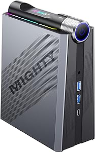 Mini PC Intel Core i9-11900H (fino a 4,9GHz), 16GB DDR4 512GB SSD, 24 MB Cache, WiFi6/BT5.2/Multi-Mode/Dual Fans/RGB Mini Desktop Computer per Gaming Business