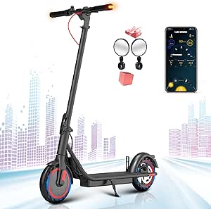 8.5" Monopattino Elettrico Adulto, Scooter Elettrico Pieghevole con 36V 10.4Ah Batteria e 350W Motore, 35KM di Autonomia, Velocità fino a 25KM/H, Carico Massimo 120KG, APP Controllo