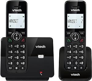 VTech CS2001 Telefono Cordless Casa duo con vivavoce e blocco chiamate, DECT Telefono fisso, identificatore di chiamate, display retroilluminato, tasti grandi, 30 Rubrica nomi e numeri, modalità ECO