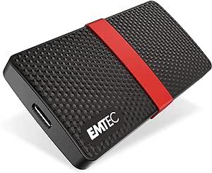 EMTEC X200 Solid State Drive - Unità esterna (portatibile) - USB 3.1 Gen 1 (connettore USB-C), 1 TB