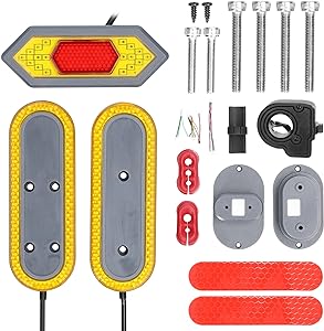 HUIOP Indicatore di direzione a LED Spia di sicurezza per scooter elettrico compatibile con M365/365PRO/PRO2/1S/LITE/MI3,Turn Signal