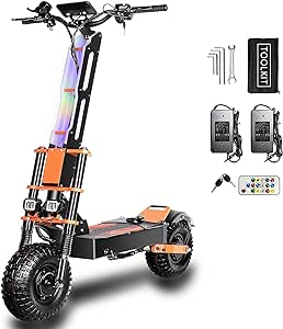 HWWH Monopattino Elettrico Fuoristrada Adulto 14 Pollici Doppio HWWH P8 Plus