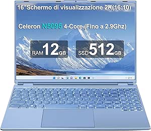 AOCWEI JSY Win 11 PC Portatile Laptop 12+512GB AOCWEI