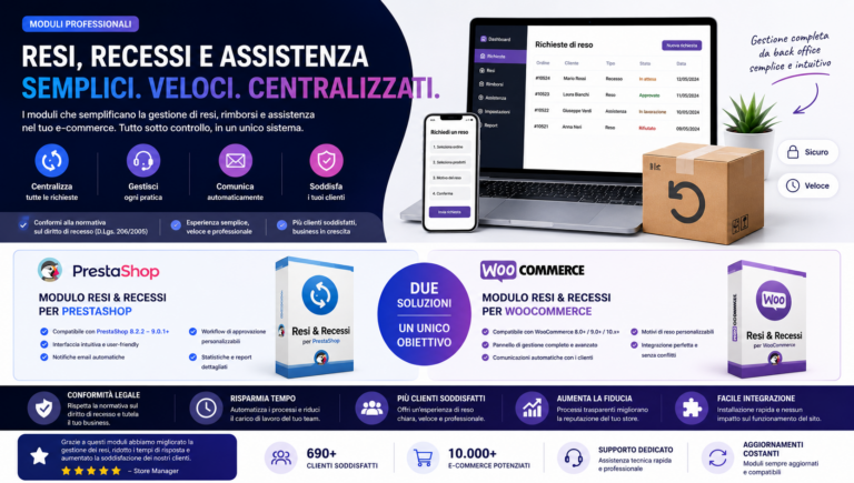 Diritto di recesso e gestione dei resi nell’e-commerce: cosa cambia dal 2026 e come mettersi in regola senza perdere vendite